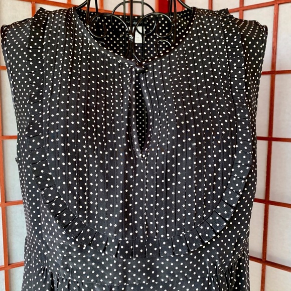 J. Crew Tops - J. Crew 100% Silk Polka Dot Tuxedo Cami